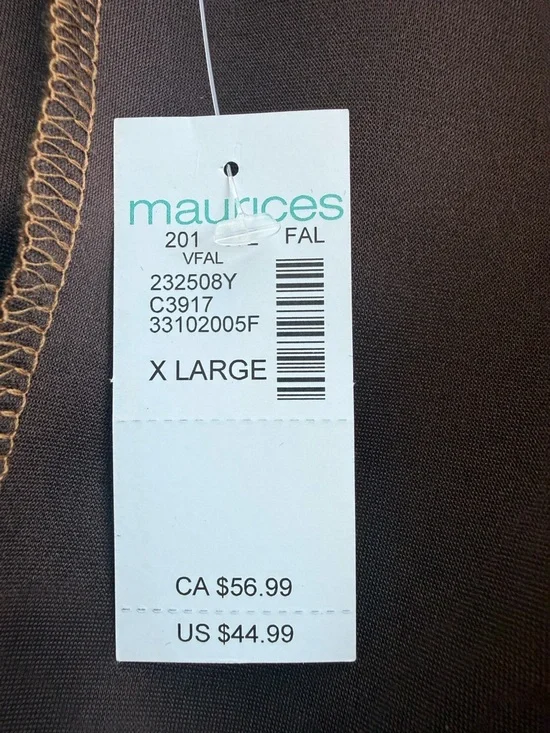 NWT Maurices Brown Open-Front Faux Suede Blazer with 3/4 Sleeves - Picture 7 of 10